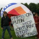 Hollanda' da Balonla Protesto